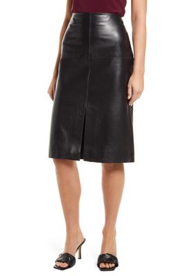 Nordstrom Leather Pencil Skirt in Black
