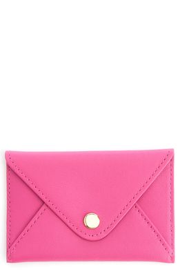 ROYCE New York Leather Envelope Card Holder in Pink