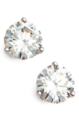 Nordstrom 2ct tw Cubic Zirconia Earrings in Clear- Silver Round