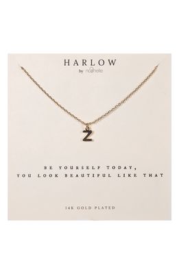 Nashelle Initial Charm Necklace in Gold Z