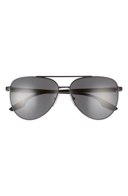 Prada Linea Rossa Prada 61mm Pilot Sunglasses in Matte Black/Dark Grey