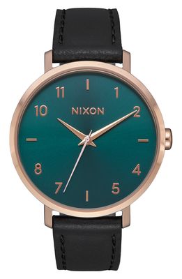 Nixon The Arrow Leather Strap Watch