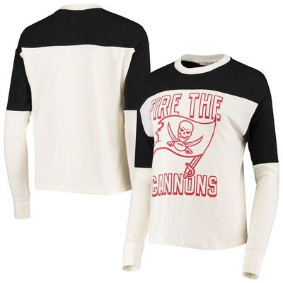Women's Junk Food Cream Tampa Bay Buccaneers Fire The Cannons Comeback Long Sleeve T-Shirt