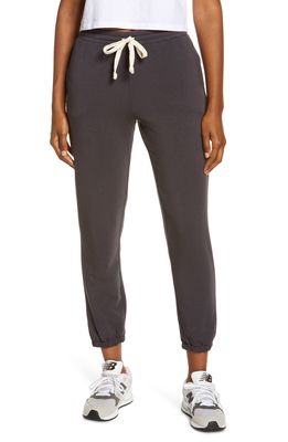 Madewell Women's MWL Superbrushed Easygoing Sweatpants in Black Coal