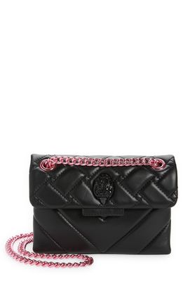 Kurt Geiger London Mini Kensington Quilted Leather Crossbody Bag in Charcoal