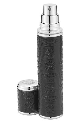 Creed Refillable Pocket Leather Atomizer in Black/silver Trim