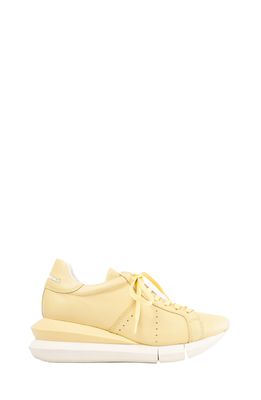 Paloma Barcelo Alenzon Wedge Sneaker in Pastel Yellow
