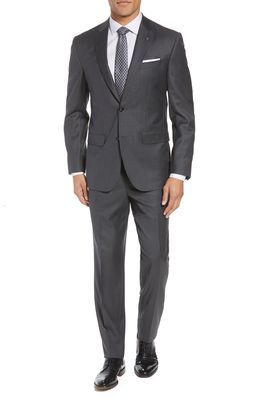 Ted Baker London Jay Trim Fit Solid Wool Suit in Charcoal
