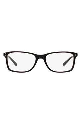 Polo Ralph Lauren 54mm Rectangular Optical Frames in Matte Black