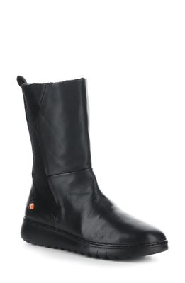 Softinos by Fly London Ezra Boot in 000 Black Smooth Leather/Felt