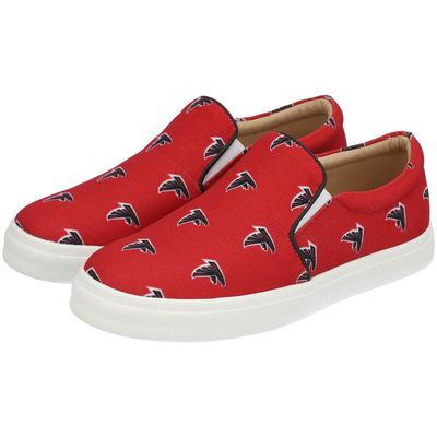Women's Cuce Red Atlanta Falcons Allover Print Slip-On Shoe
