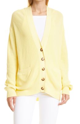 Re/Done Oversize Cotton Cardigan in Lemon