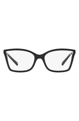 Michael Kors 54mm Rectangular Optical Glasses in Black
