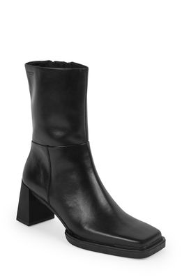 Vagabond Shoemakers Edwina Square Toe Boot in Black Leather