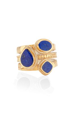 Anna Beck Lapis Lazuli Stacked Ring in Gold/Lapis