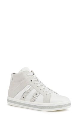 Geox Leelu High Top Sneaker in White/Off White