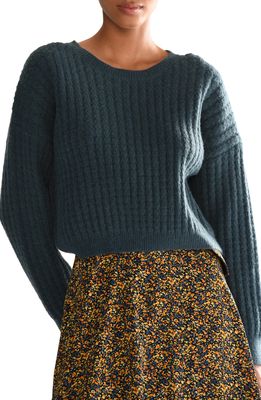 Molly Bracken Textured Sweater in Blue