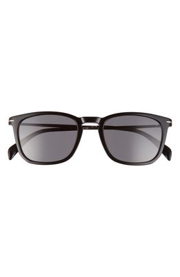 David Beckham Eyewear Eyewear by David Beckham 53mm Polarized Rectangular Sunglasses in Black/Gold /Brown
