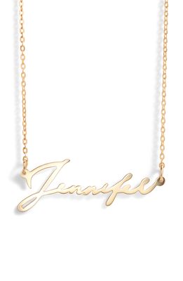 Argento Vivo Sterling Silver Argento Vivo Personalized Script Name Necklace in Gold