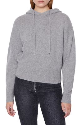 FRAME Cashmere & Wool Hoodie in Gris Heather