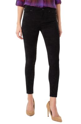 Liverpool Abby Faux Suede Stretch Skinny Jeans in Black