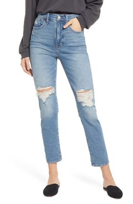 Madewell The Perfect High Waist Ripped Jeans in Denman Wash