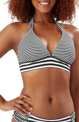 Tommy Bahama Breaker Bay Reversible Halter Bikini Top in Black