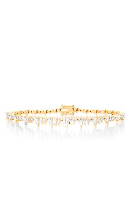 EF Collection Multifaceted Diamond Eternity Bracelet in 14K Yellow Gold