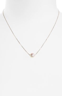 Mikimoto Single Pearl Pendant Necklace in White Gold
