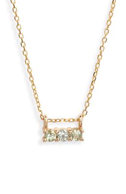 Jennie Kwon Designs Green Sapphire Necklace in Yellow Gold/Green Sapphire