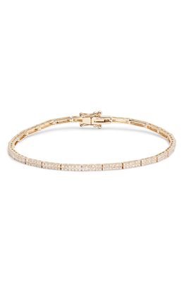 EF Collection Double Row Diamond Eternity Bracelet in Yellow Gold