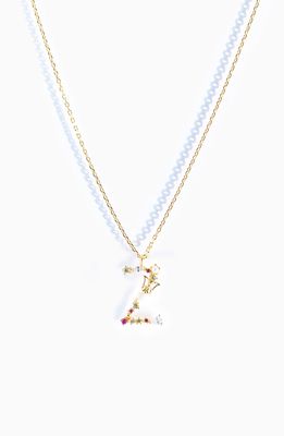 Girls Crew Flutterfly Initial Necklace in Gold Z