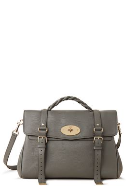 Mulberry Oversize Alexa Leather Satchel in Charcoal