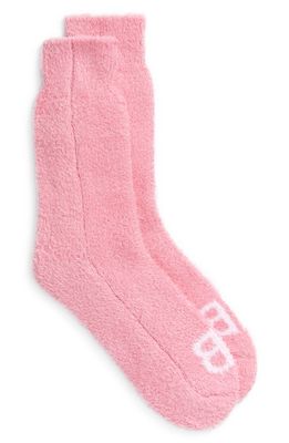 Balenciaga Logo Cotton Blend Socks in Pink/White