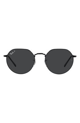 Ray-Ban Jack 53mm Polarized Sunglasses in Black /Polarized Black