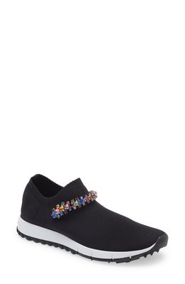 Jimmy Choo Verona Crystal Embellished Knit Sneaker in Black/Multi