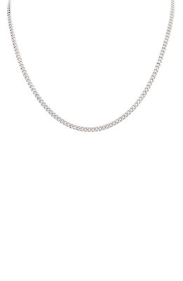 Stephanie Windsor Medium Curb Chain Necklace in White Gold