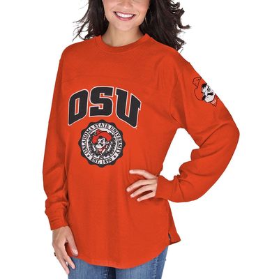 PRESSBOX Women's Orange Oklahoma State Cowboys Edith Long Sleeve T-Shirt