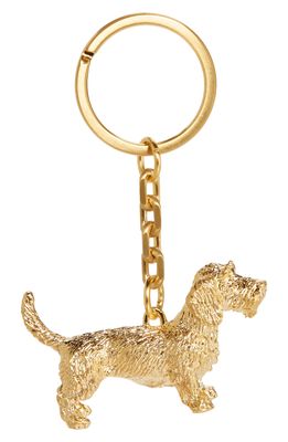 Thom Browne Hector Brass Key Ring in Gold
