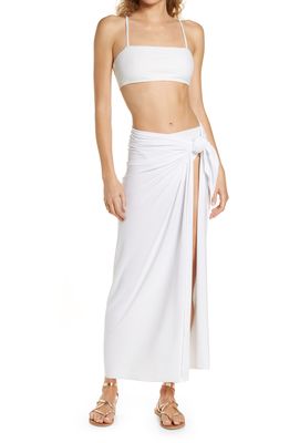 Norma Kamali Ernie Convertible Wrap Cover-Up in White