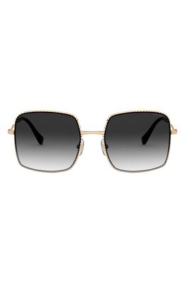Miu Miu 56mm Gradient Rectangular Sunglasses in Antique Gold/Grey Gradient