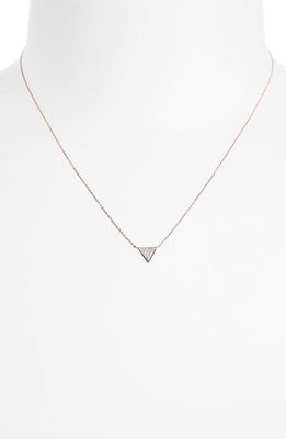 Dana Rebecca Designs 'Emily Sarah' Diamond Triangle Pendant Necklace in Rose Gold