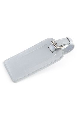 ROYCE New York Leather Luggage Tag in Silver