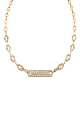 Sara Weinstock Lucia Pave Diamond Bar Pendant Necklace in 18K Yellow Gold