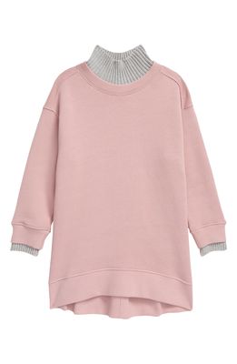 Reiss Kids' Robyn Jr. Turtleneck Sweatshirt in Pink