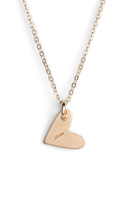 Nashelle 14k-Gold Fill Initial Mini Heart Pendant Necklace in Gold/I