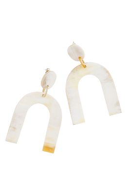 Sunshine Tienda Horseshoe Drop Earrings in Ivory