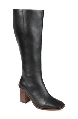 Journee Signature Tamori Leather Boot in Black