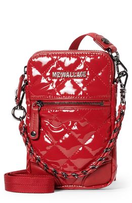 MZ Wallace Micro Crosby Crossbody Bag in Red Lacquer