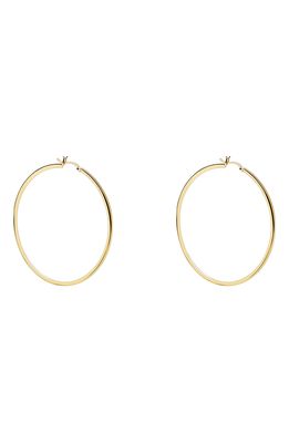 Argento Vivo Sterling Silver Large Hoop Earrings in Gold
